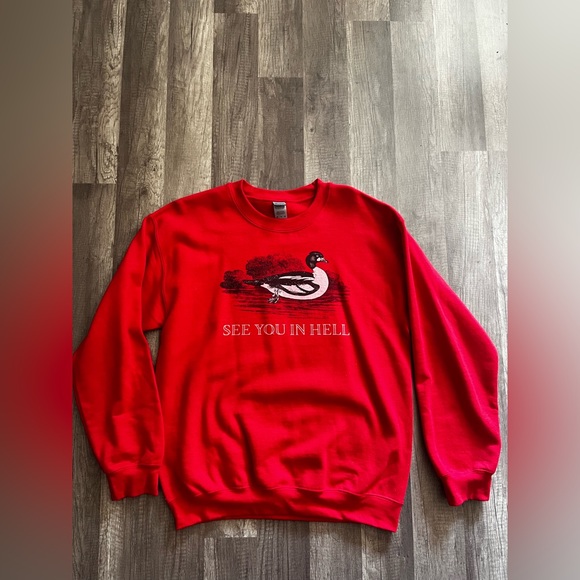 Sweaters See You In Hell Duck Crewneck Size M Poshmark